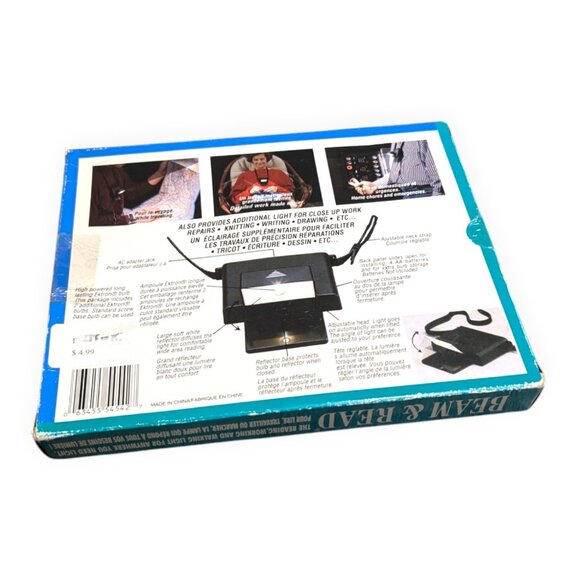 BEAM AND READ Portable Reading Working Light NIB 2 Ektron Extra Bulbs, New - Picture 6 of 6